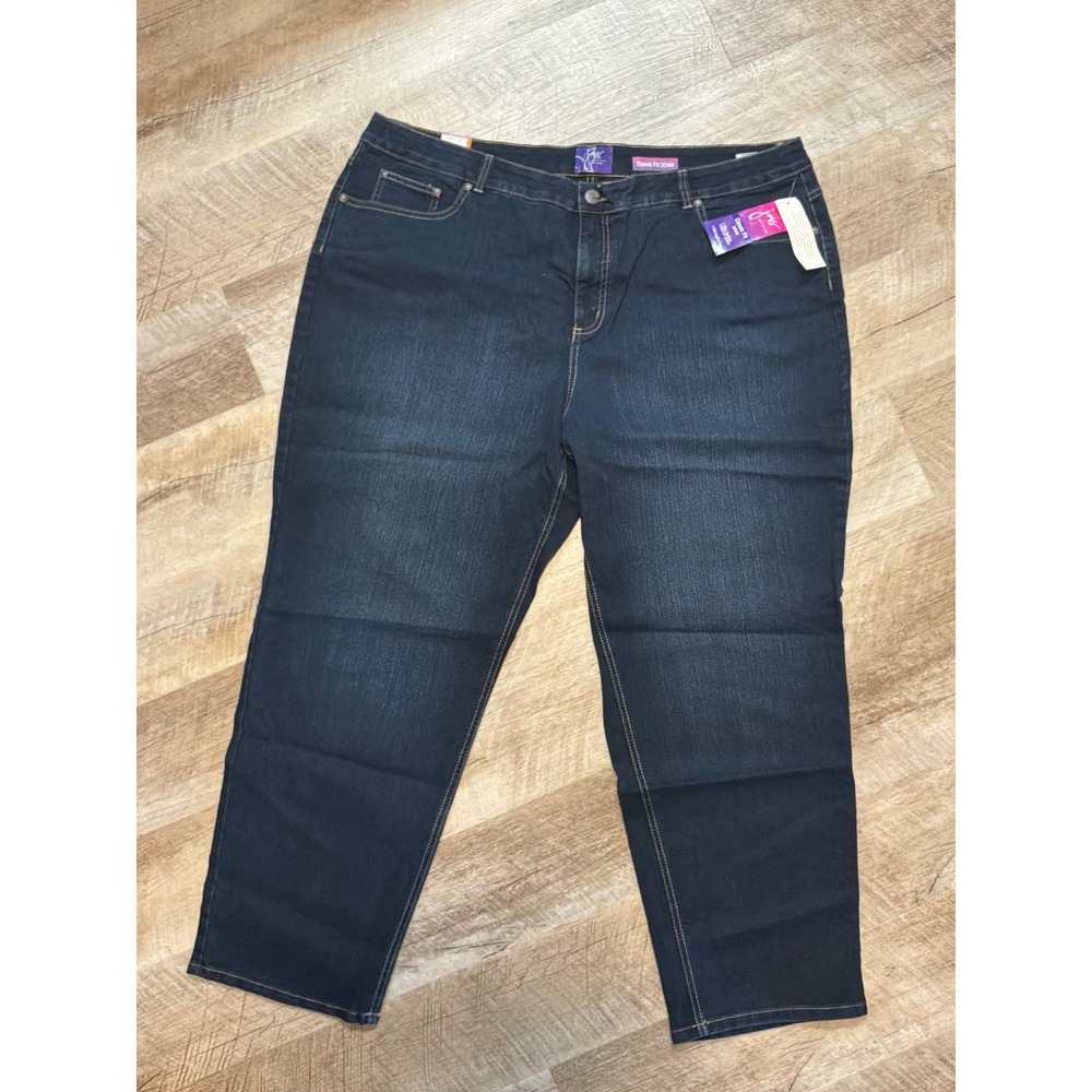 NWT Just My Size Vintage Wash Classic Fit Straight Leg Stretch Jeans Size 26W